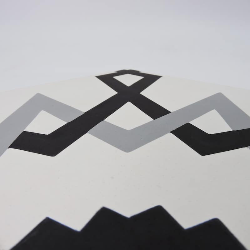 Handmade Merzouga in Black and Gray Tile, Pack of 12 (Morocco)