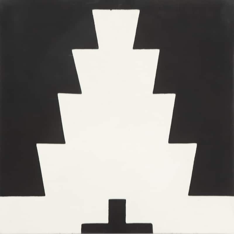 Handmade Midar in Black and White Tile (Morocco)