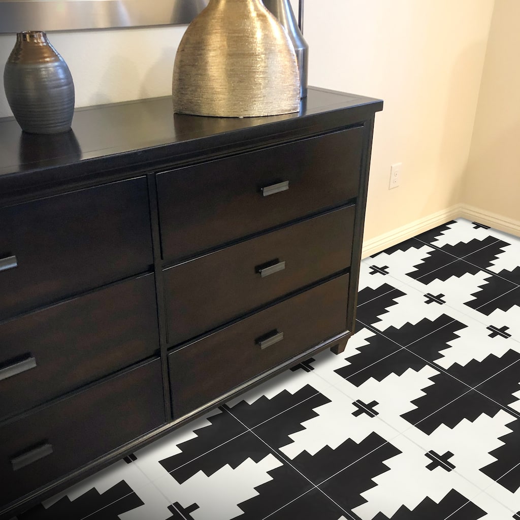 Handmade Midar in Black and White Tile (Morocco)