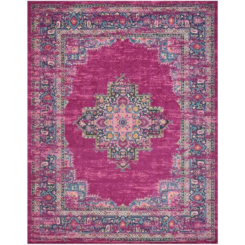 Porch & Den Dobbin Vintage Persian Medallion Farmhouse Area Rug