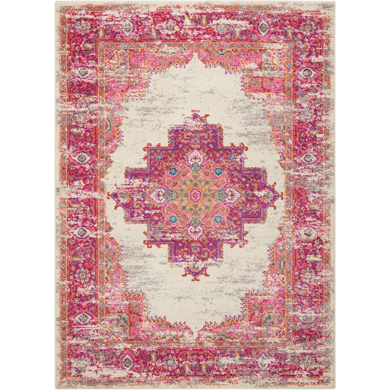 Porch & Den Dobbin Vintage Persian Medallion Farmhouse Area Rug