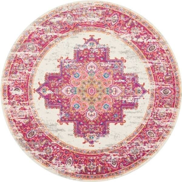 Porch & Den Dobbin Vintage Persian Medallion Farmhouse Area Rug