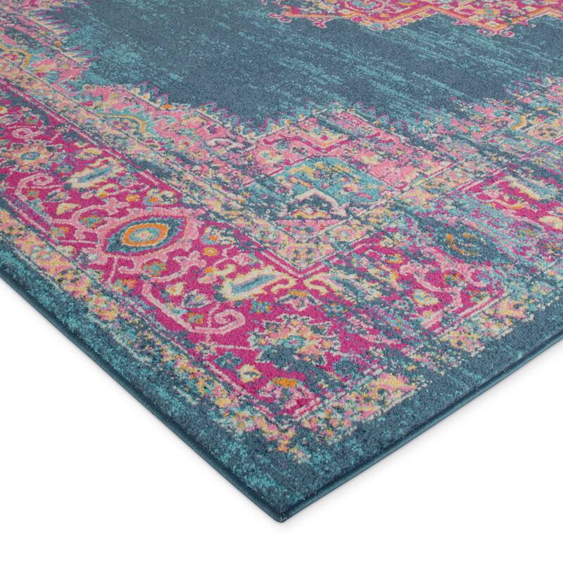 Porch & Den Dobbin Vintage Persian Medallion Farmhouse Area Rug