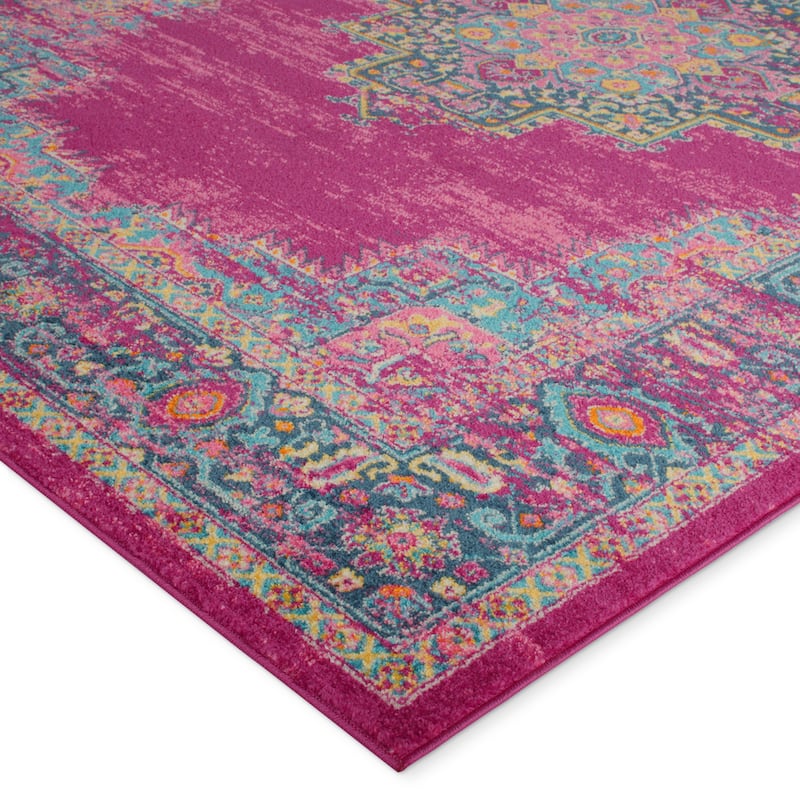 Porch & Den Dobbin Vintage Persian Medallion Farmhouse Area Rug