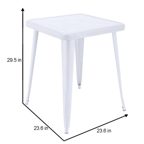 Porthos Home Indoor&Outdoor RustResistant Metal Restaurant Table On