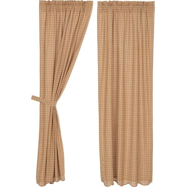 Shop Tan Rustic Curtains Vhc Millsboro Panel Pair Rod Pocket