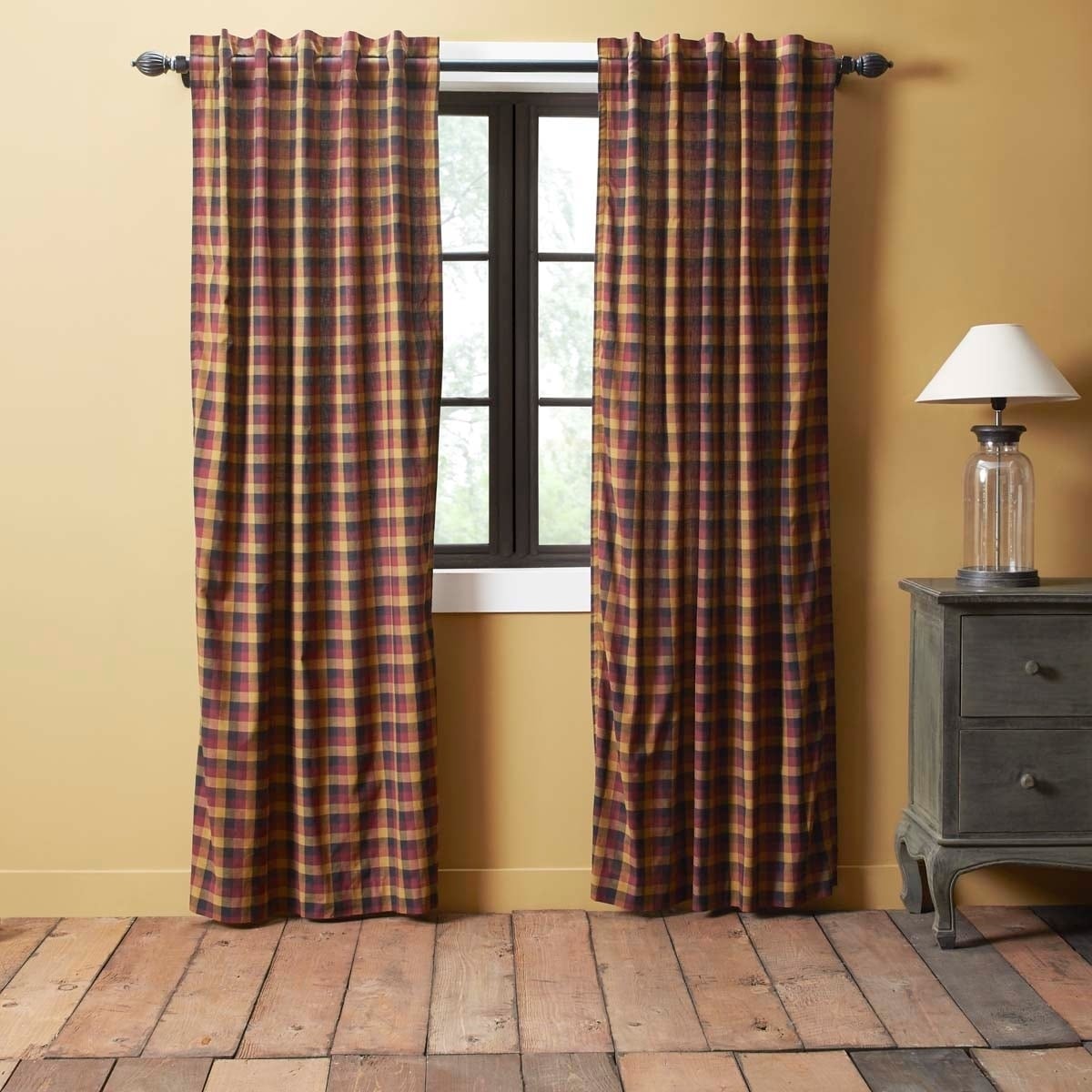 VHC Primitive Prairie Swag Pair Heritage Farms Kitchen Curtains Rod Pocket