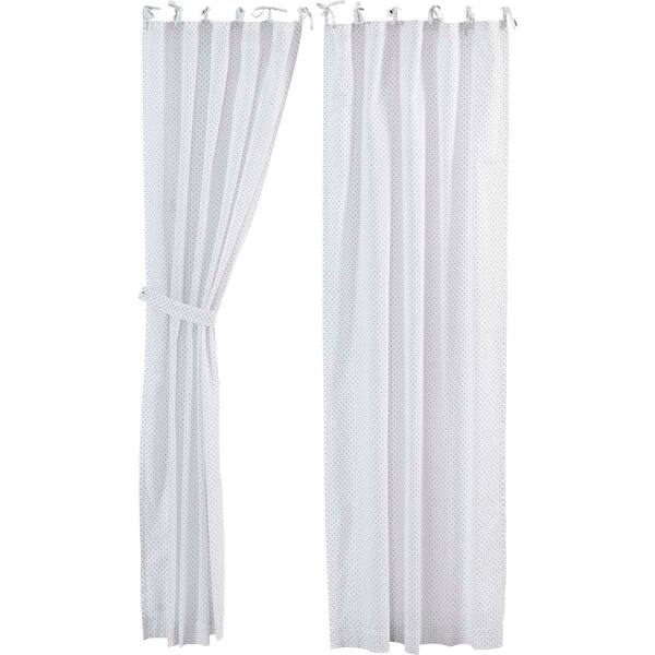 Shop White Farmhouse Curtains Vhc Nora Panel Pair Tie Top Cotton