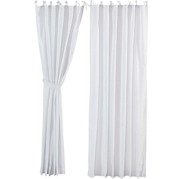 Shop White Farmhouse Curtains Vhc Nora Panel Pair Tie Top Cotton