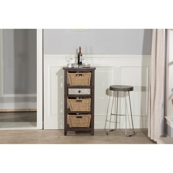 Hillsdale Furniture Tuscan Retreat Basket Stand with Baskets , Smoke