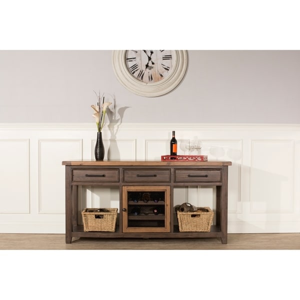 Hilale Furniture Tuscan Retreat Sofa Table With Wine Rack Hilale Furniture Tuscan Retreat Sofa Table With Wine Rack Brown
