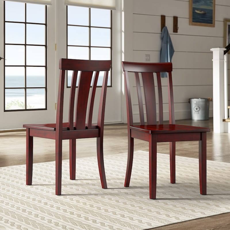 Wilmington II Slat Back Wood Dining Side Chairs by iNSPIRE Q Classic (Set of 2)