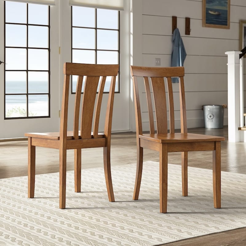 Wilmington II Slat Back Wood Dining Side Chairs by iNSPIRE Q Classic (Set of 2)