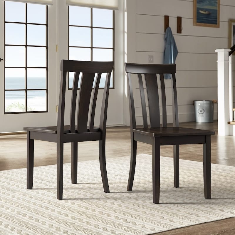 Wilmington II Slat Back Wood Dining Side Chairs by iNSPIRE Q Classic (Set of 2) - Antique Denim