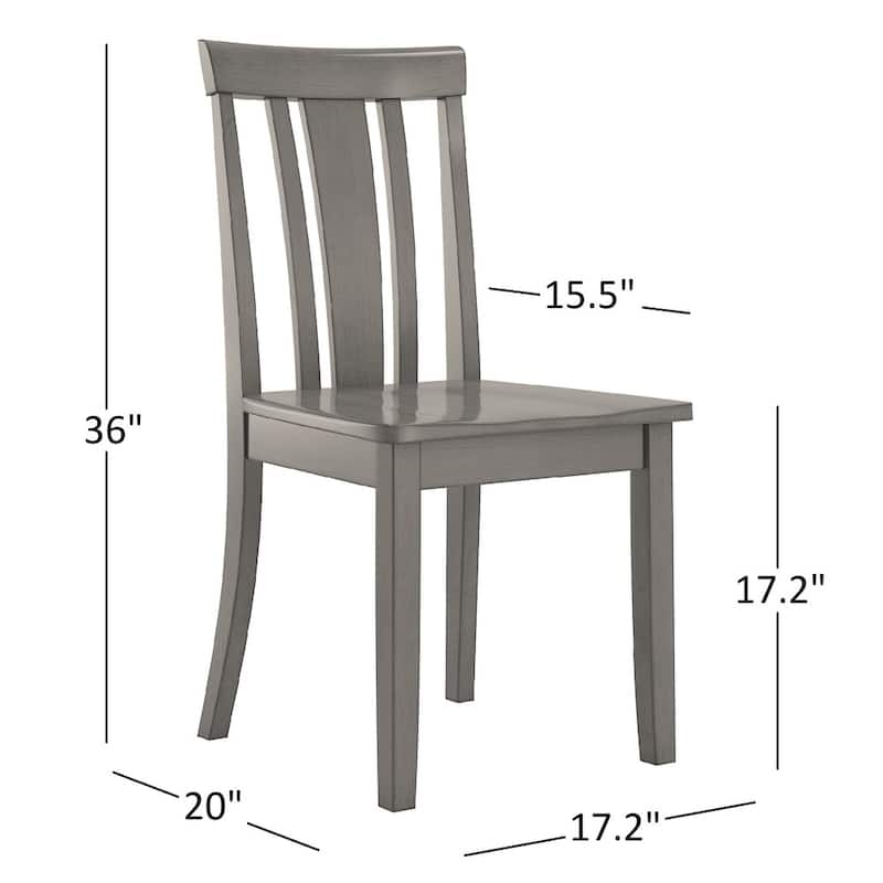 Wilmington II Slat Back Wood Dining Side Chairs by iNSPIRE Q Classic (Set of 2)