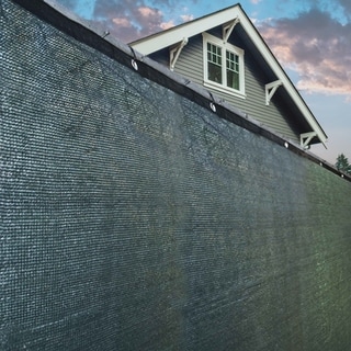 ALEKO Fence Privacy Screen With Grommets Outdoor Windscreen 4x25 Ft Dark Green 