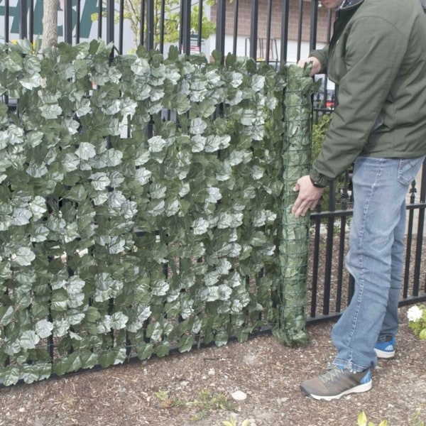 ALEKO Lot of 4 Faux Ivy Privacy 94/" X 39/" Fence Screen Artificial Outdoor Decor