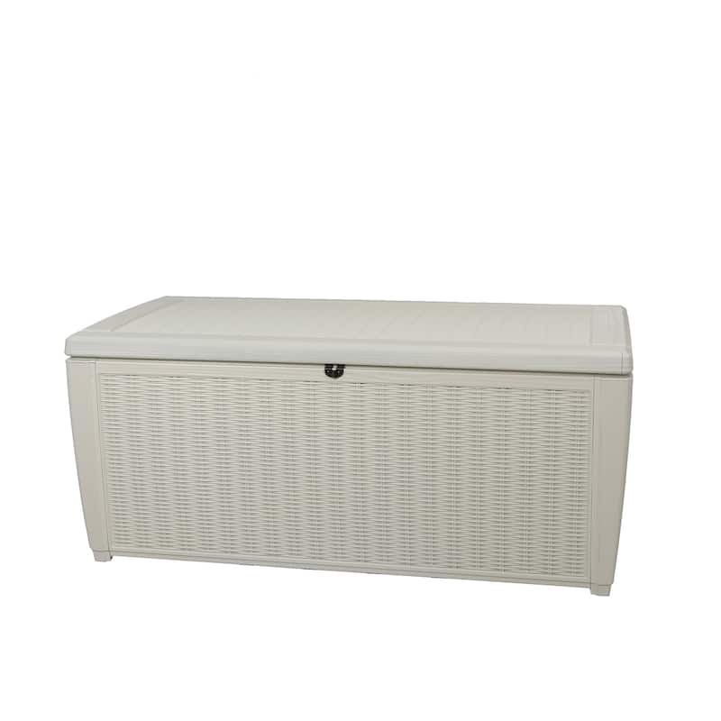 Keter Sumatra 135 Gallon Large Durable Resin Outdoor Storage Deck Box For Furniture and Supplies