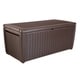 preview thumbnail 2 of 18, Keter Sumatra 135 Gallon Durable Resin Outdoor Storage Rattan Deck Box and Comfortable Seating Brown