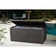 preview thumbnail 4 of 18, Keter Sumatra 135 Gallon Durable Resin Outdoor Storage Rattan Deck Box and Comfortable Seating
