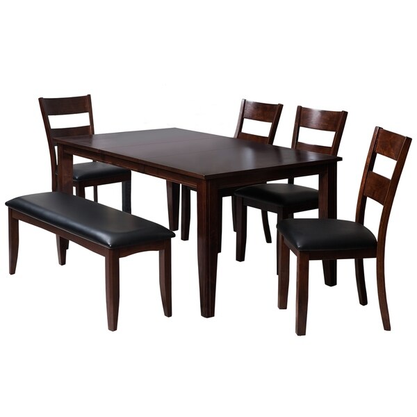 Shop 6-Piece Solid Wood Dining Set "Aden", Modern Kitchen ...