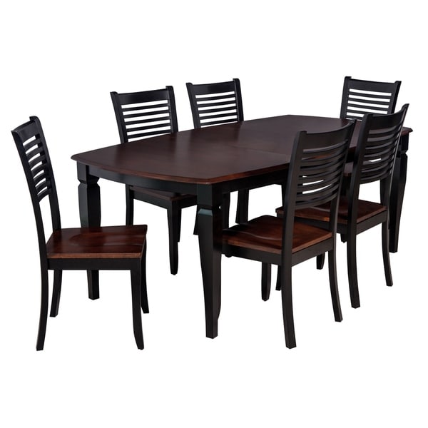 Shop 7-Piece Solid Wood Dining Set "Victoria", Modern ...