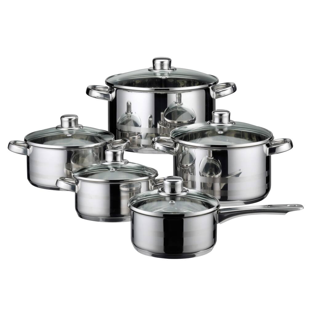 Elo Germany Skyline Stainless Steel Induction Cookware Set, 10 Piece