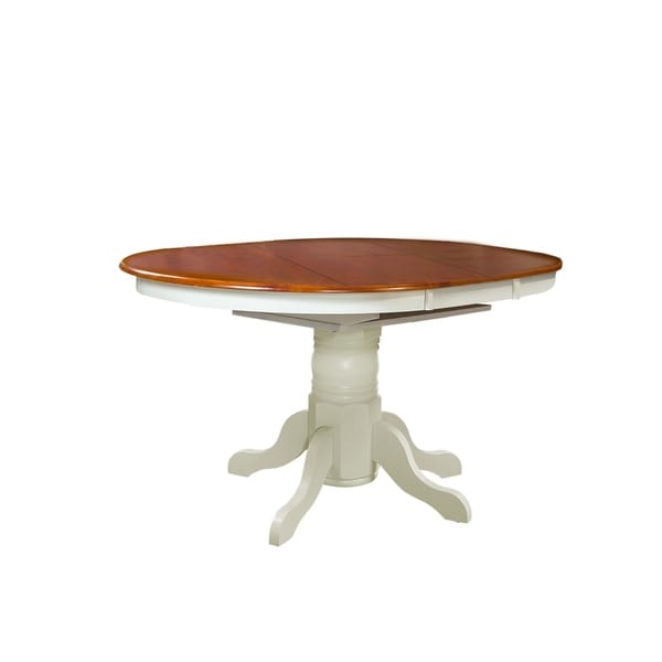 Valleyview Solid Wood Dining Table In Oak And White