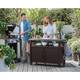 Keter Unity XL Indoor Outdoor Serving Cart Prep Station with Storage and Organization Space