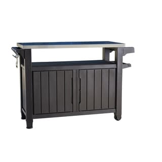 Keter XL Indoor Outdoor Serving Cart Prep Station