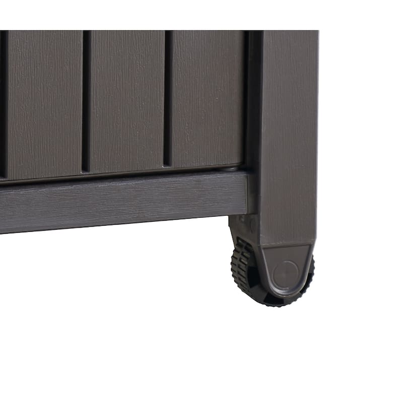 Keter Unity XL Indoor Outdoor Serving Cart Prep Station with Storage and Organization Space