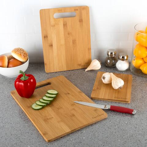 Classic Cuisine 3 Piece Bamboo Cutting Board Set