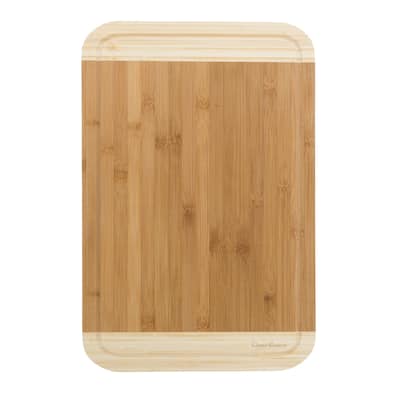 Classic Cuisine Two Tone Bamboo Cutting Board - Natural