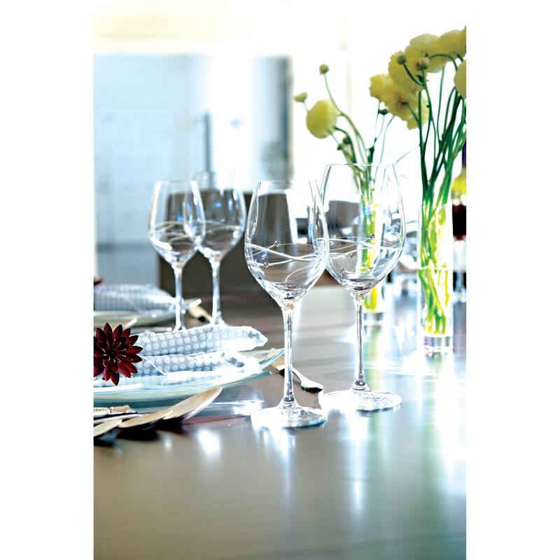 Barski Sparkle Crystal Red Wine Glasses (Set of 4)