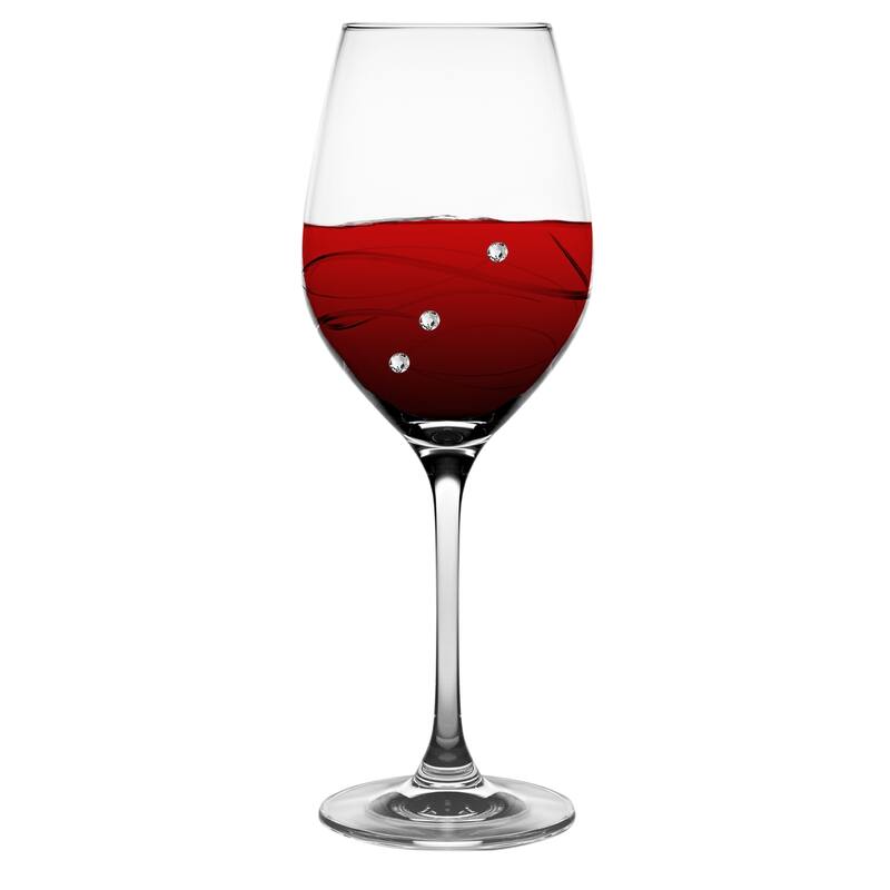Barski Sparkle Crystal Red Wine Glasses (Set of 4)