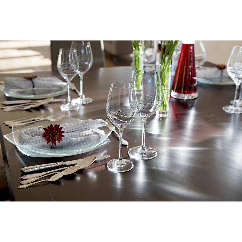 Barski Sparkle Crystal Red Wine Glasses (Set of 4)