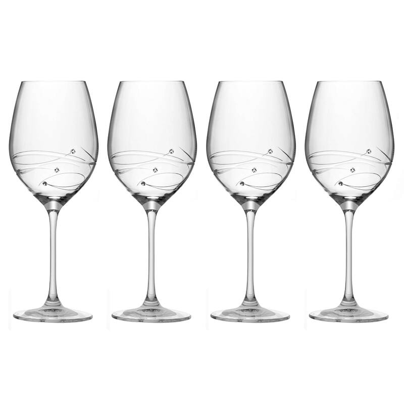 Barski Sparkle Crystal Red Wine Glasses (Set of 4)