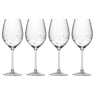 Barski Sparkle Crystal Red Wine Glasses (Set of 4)