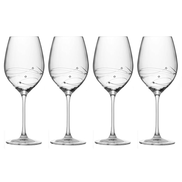 waterford ballet ribbon red wine glasses