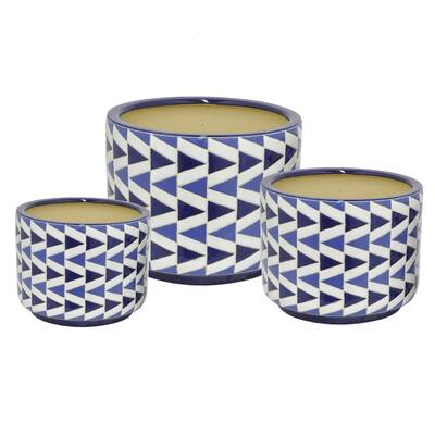 Ceramic Planter S/3 - l13x13x10 * m 10x10x8.5 * s 8.5x8.5x7