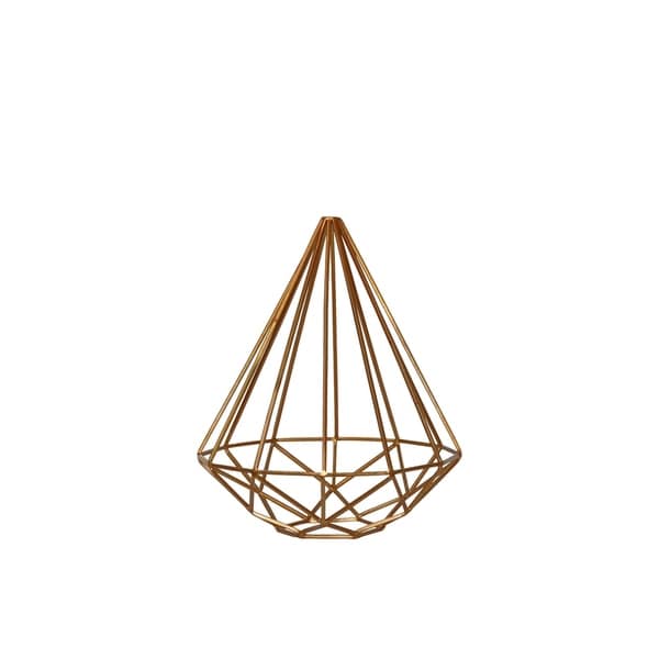 Urban Trends Metal Abstract Triangle Sculpture with Tapered Bottom in Coated Finish, Small - Gold - N/A