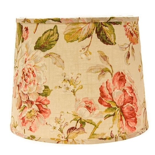Somette Large Rose Floral 10 inch Drum Lamp Shade with Washer Bed Bath Beyond 17890254