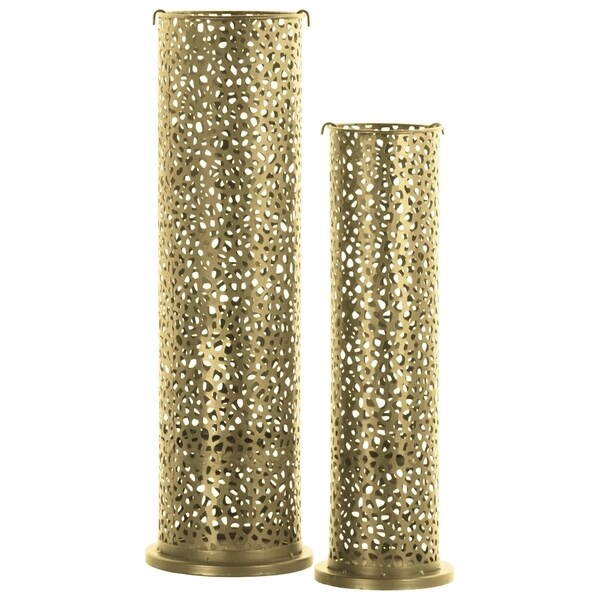 UTC67148 Metal Lantern Coated Finish Champagne