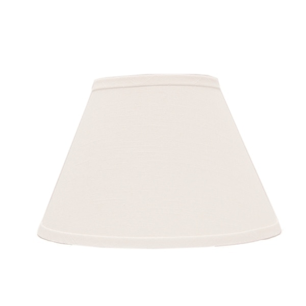 Somette White Linen 14 inch Empire Lamp Shade with Uno Fitter