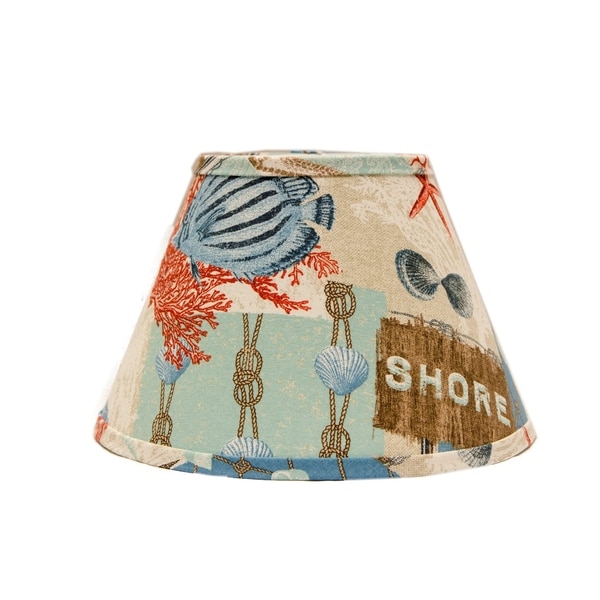 Somette Nautical Patchwork 12 inch Empire Lamp Shade with Washer