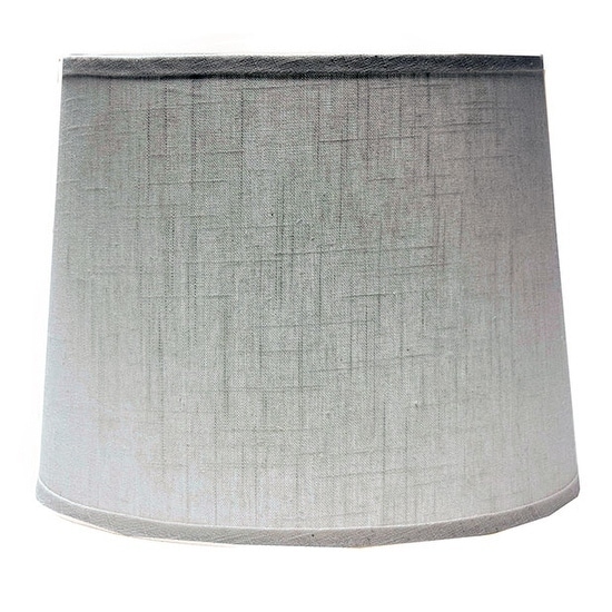 Somette White Linen 16 inch Drum Lamp Shade with Uno