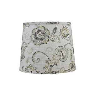 Somette Cottage Lily Greystone 10 inch Drum Lamp Shade with Washer