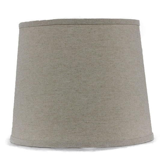 Somette Heavy Basket Neutral 14 inch Drum Lamp Shade with Washer