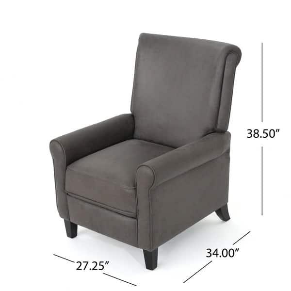 Charell Traditional Microfiber Recliner by Christopher Knight Home - On ...