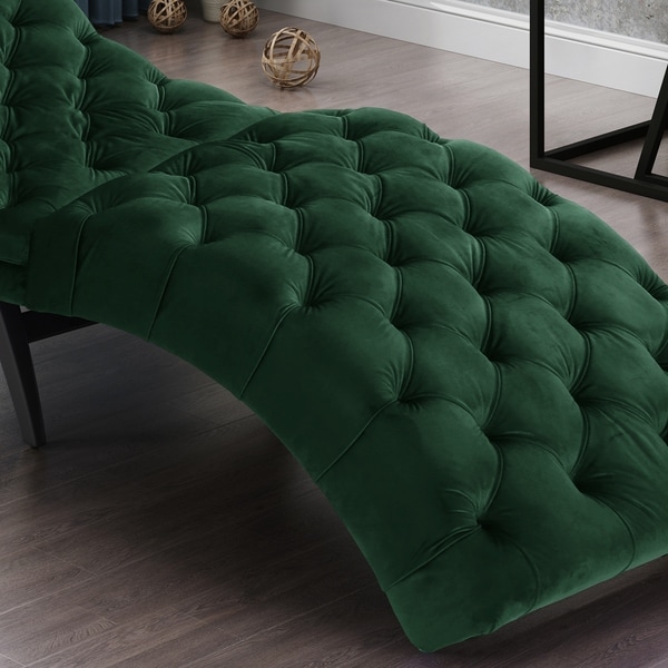 christopher knight home garret tufted velvet chaise lounge